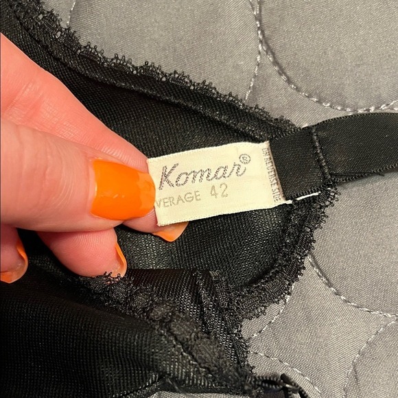 Komar Vintage Chemise Classic Nylon Slip Plus Size Black Nightgown Nightie XL - Picture 5 of 9